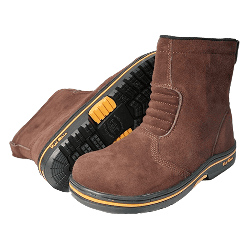 KS MIB-PA6003真皮鋼頭安全鞋-褐色