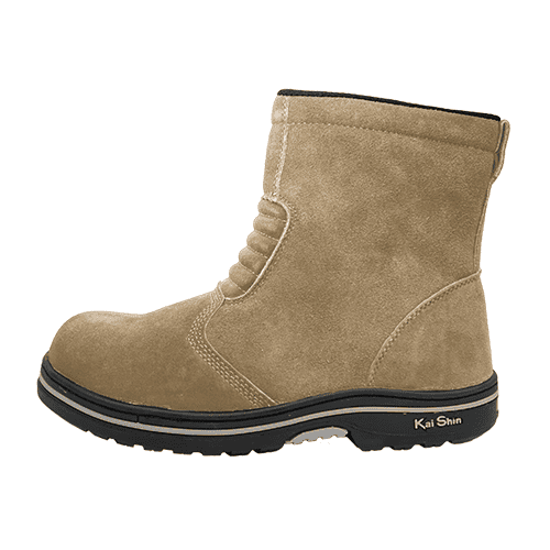 KS MIB-PA6003真皮鋼頭安全鞋-棕綠色