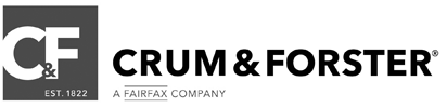 Crum & Forster logo, a company established in 1822 and a Fairfax company.