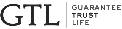 Logo for Guarantee Trust Life (GTL) featuring the letters 