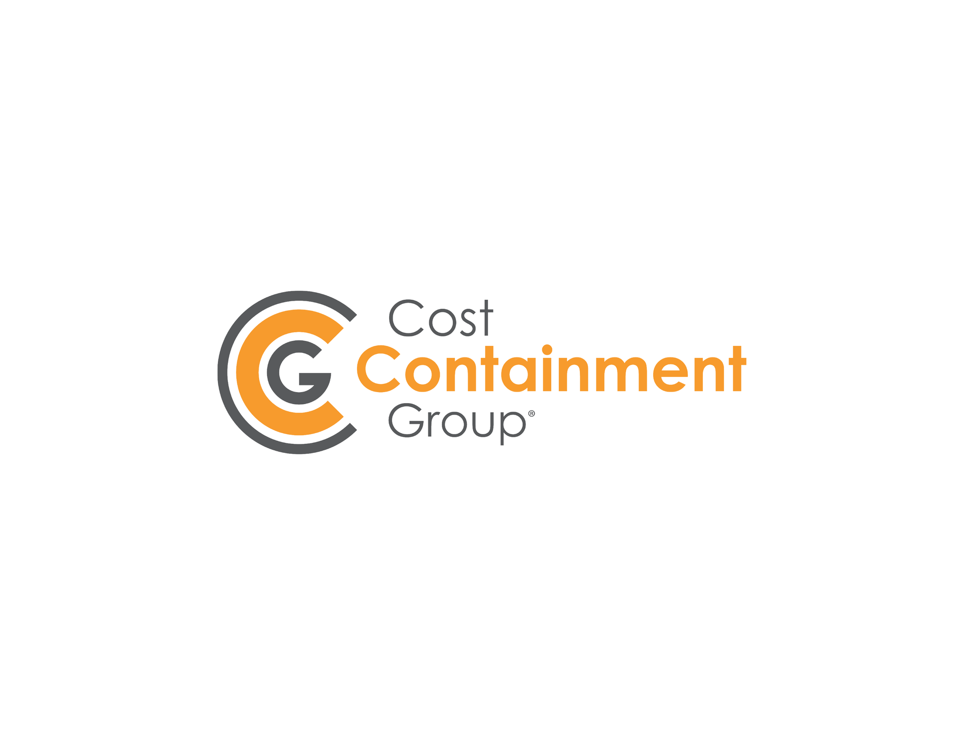 Logo for Cost Containment Group featuring a stylized gray and orange letter G followed by the company name in text.