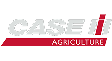 Case IH Agriculture logo in white and red, with a red bar below the text.