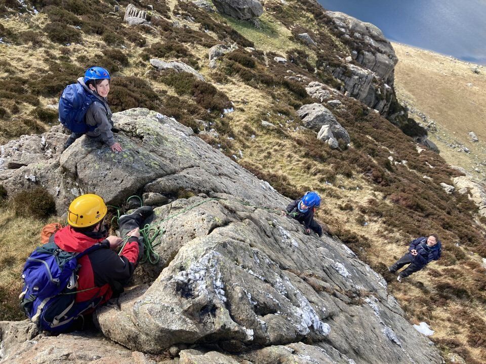 Family scrambling Snowdonia