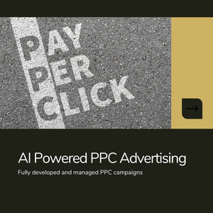 A sign on the ground that says pay per click