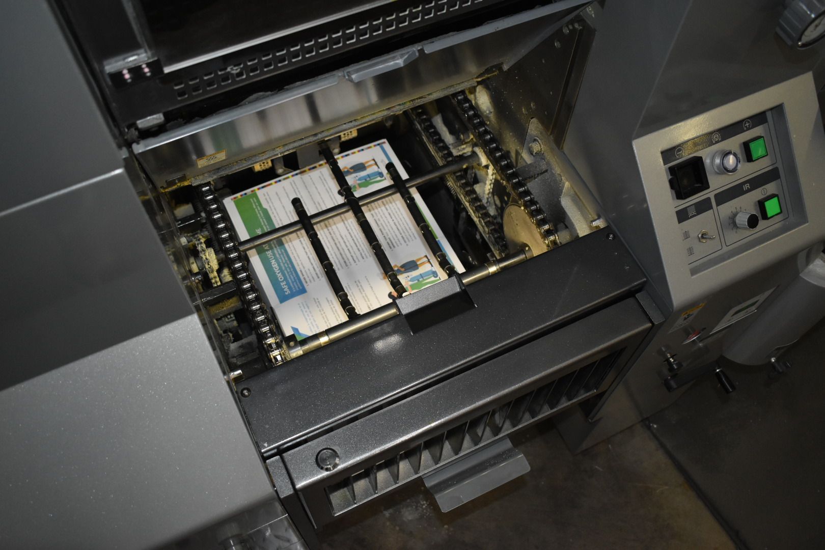 A printer is printing a calendar