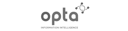 A black and white logo for opta information intelligence