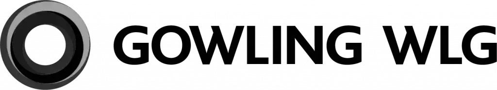A black and white logo for gowling wlg