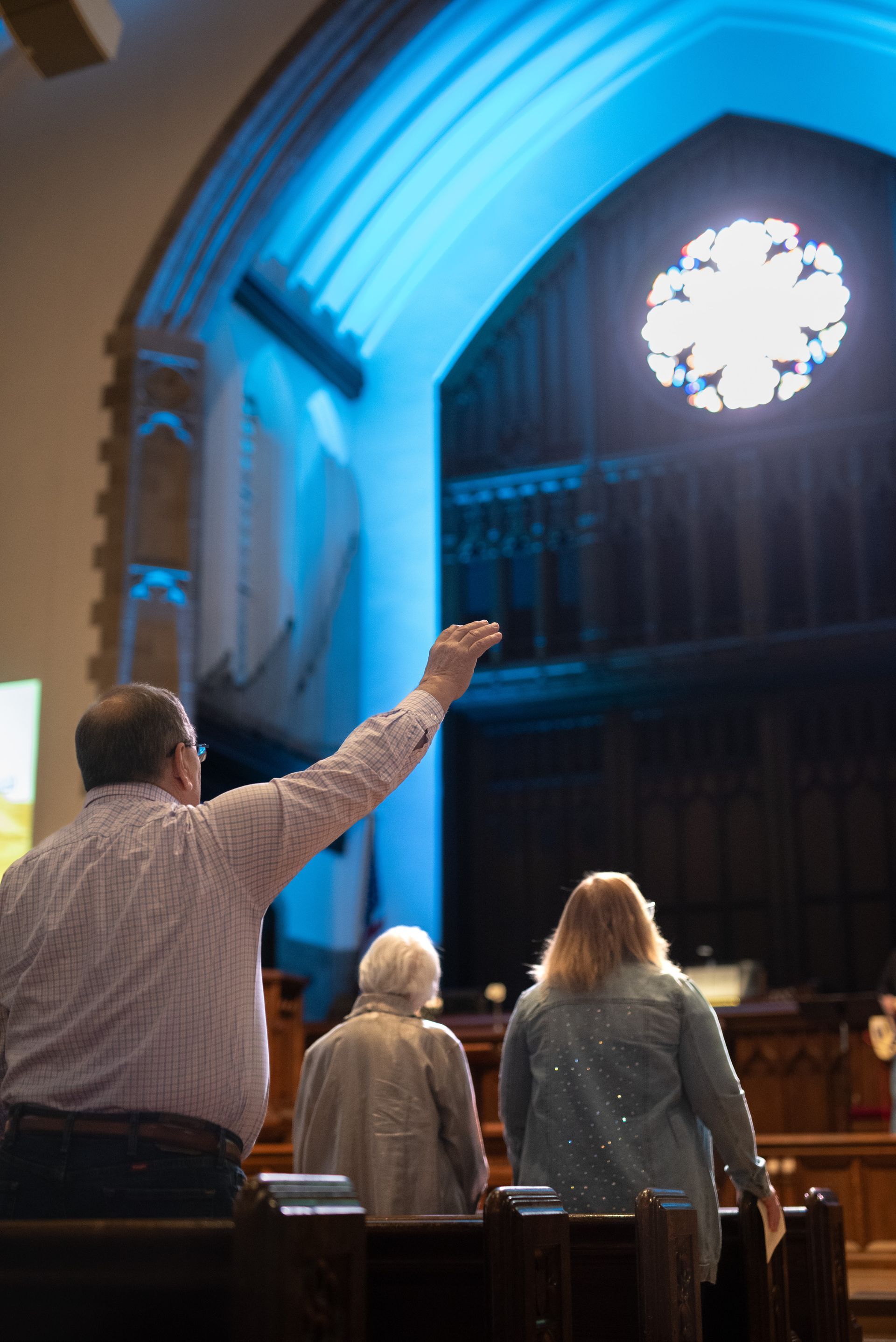 man worshipping