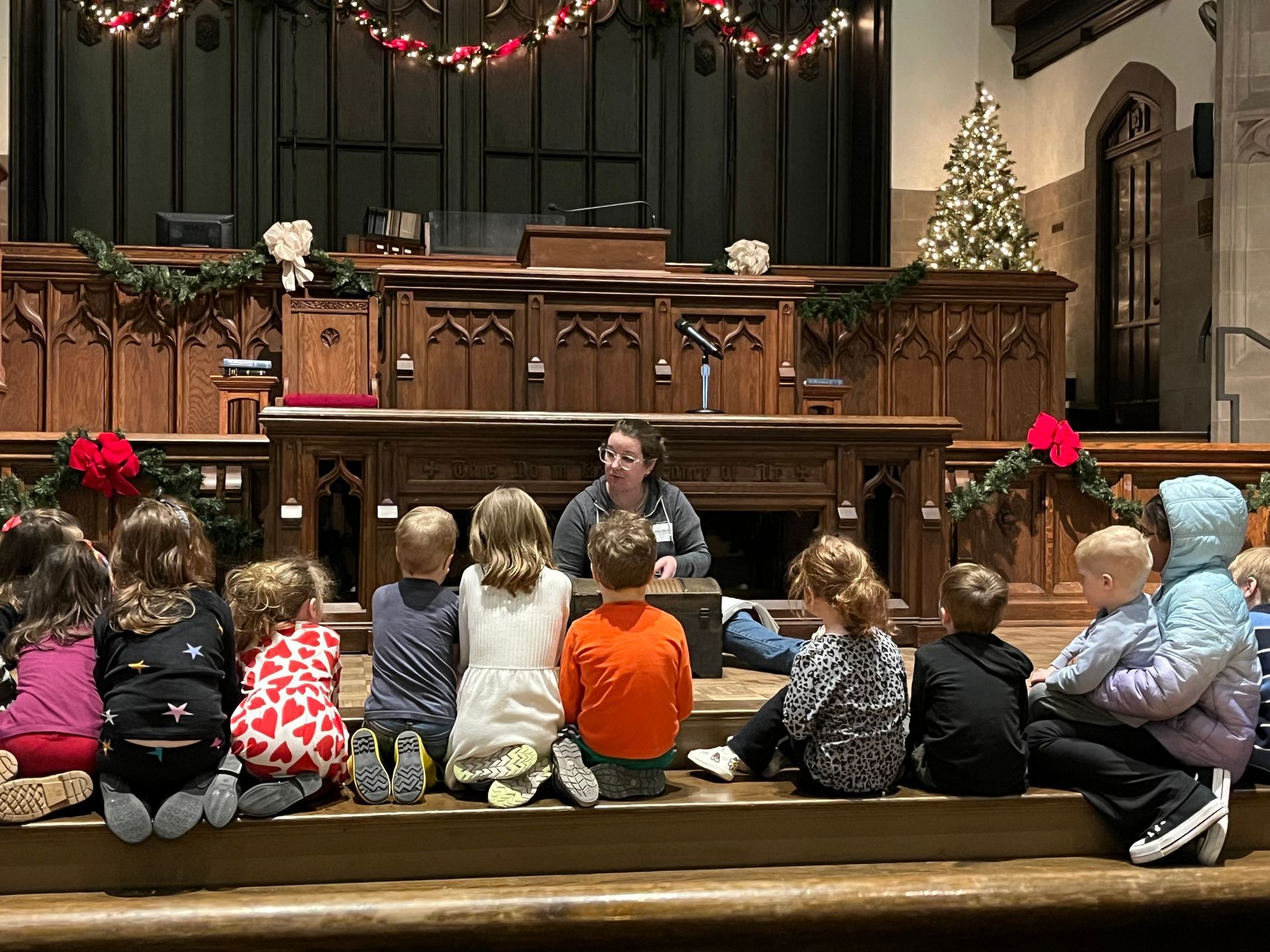 kids listening to a talk
