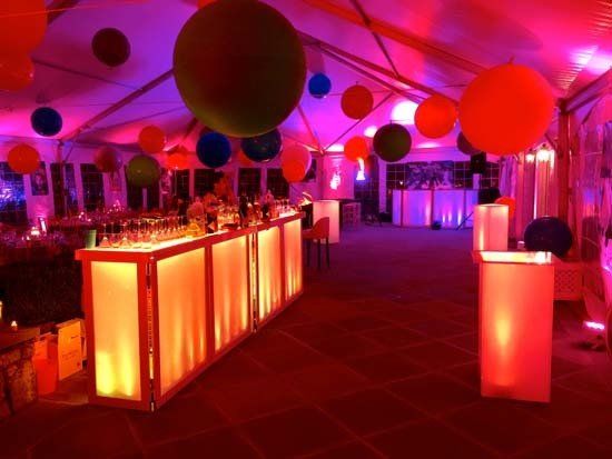 lounge furniture at party