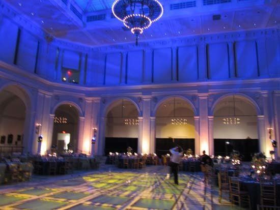 blue lighting dance floor