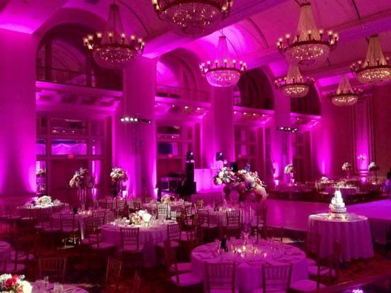 purple party lighting