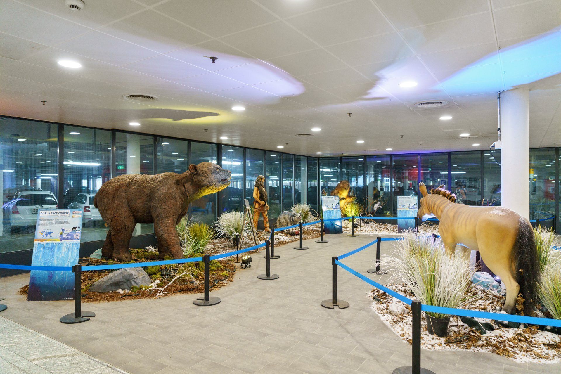 Animaux préhistoriques Parc du Rhône à Collombey en Valais