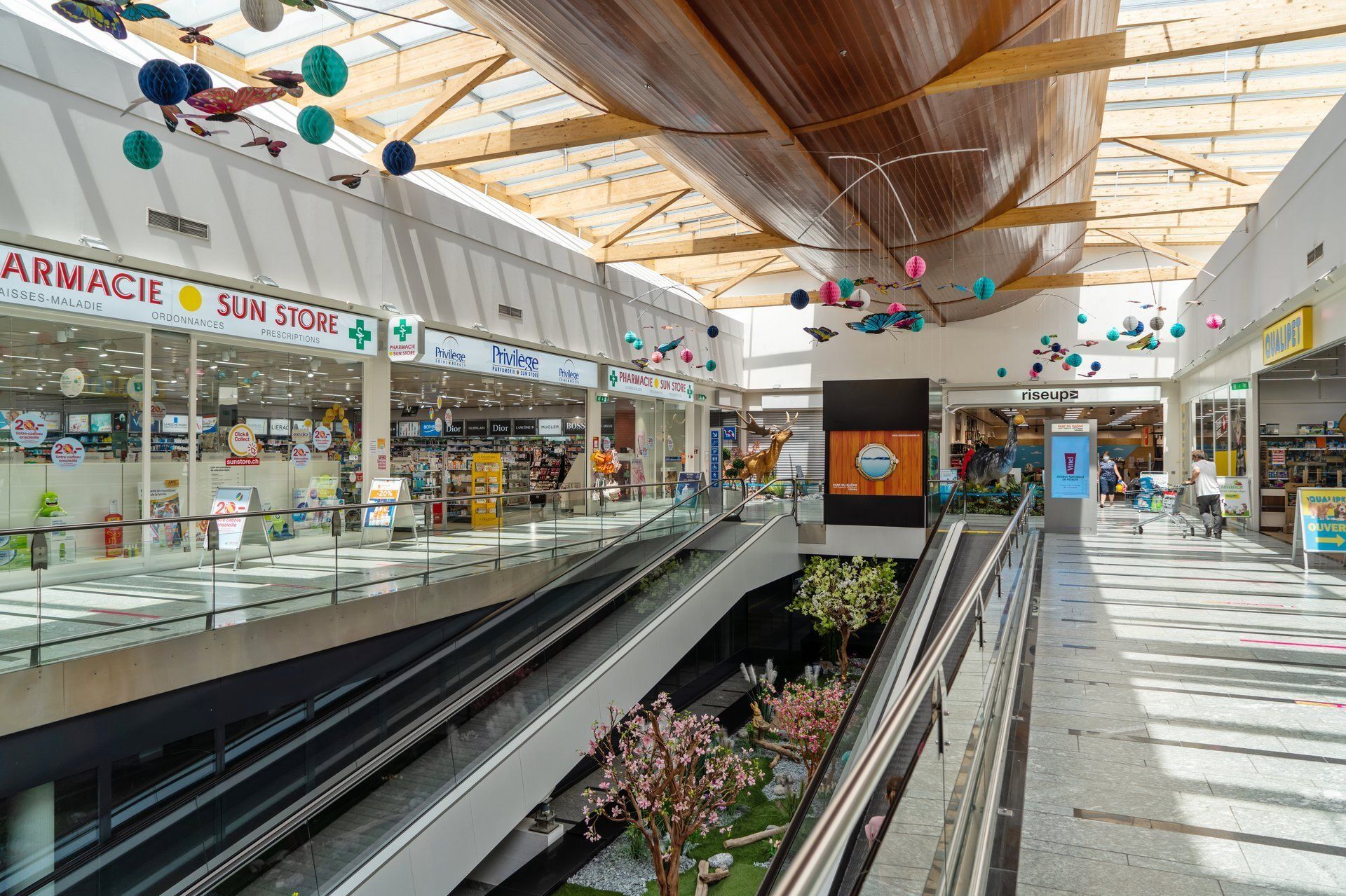 Escalators Parc du Rhône à Collombey en Valais