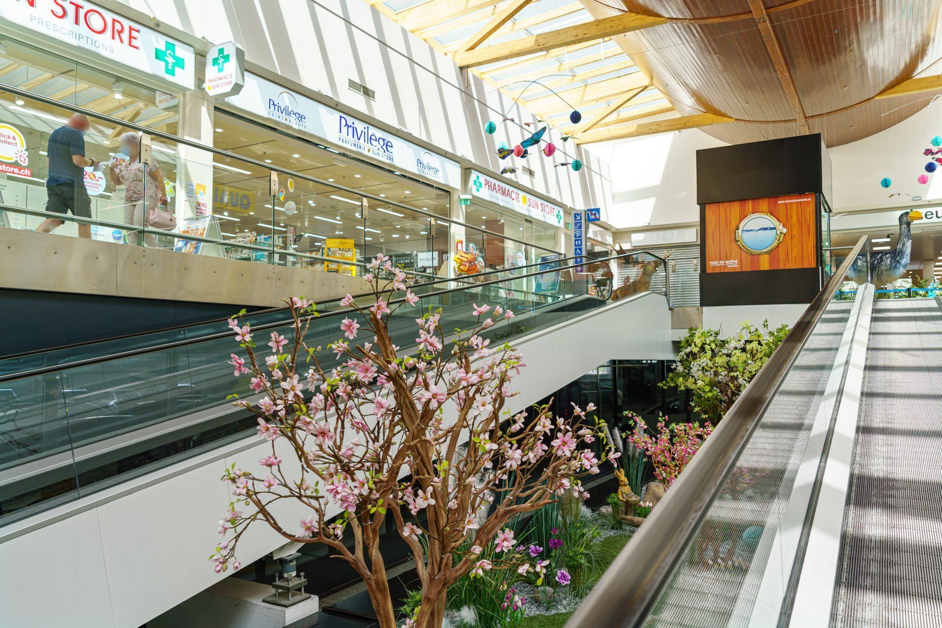 Escalators Parc du Rhône à Collombey en Valais