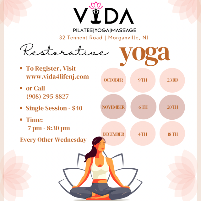 Restorative Yoga — Morganville, NJ — Vida Holistic Wellness