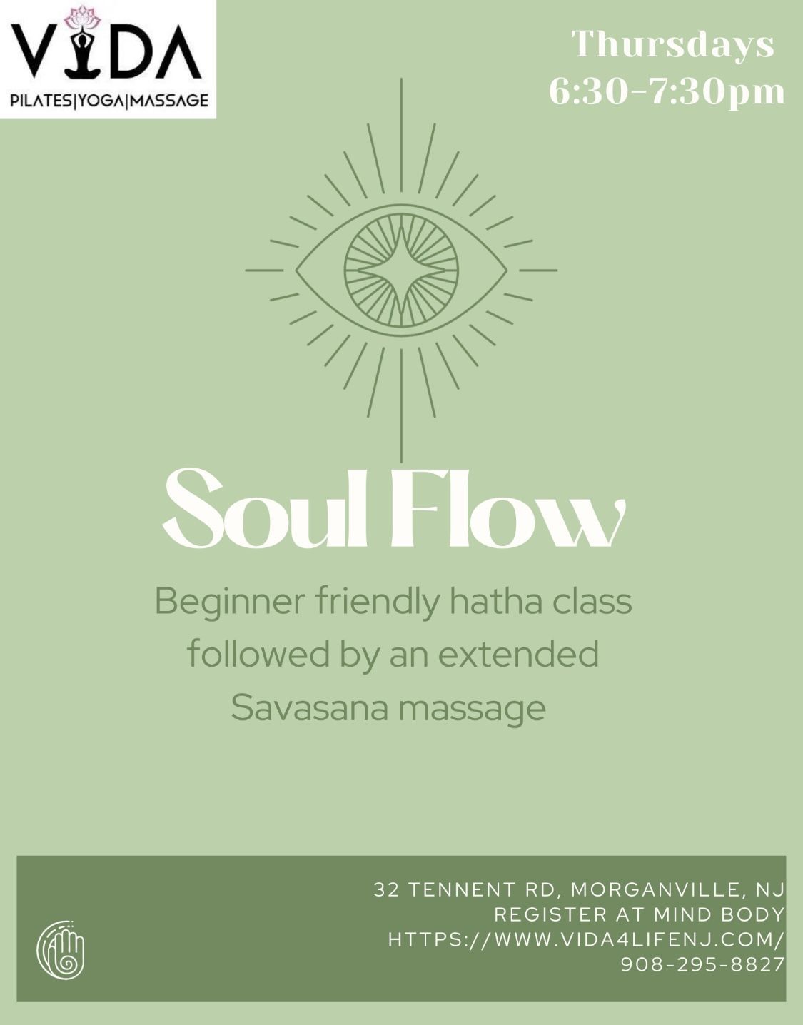 Soul Flow Flyer — Morganville, NJ — Vida Holistic Wellness