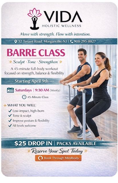 A Poster for A Barre Class with Jen on Sunday.