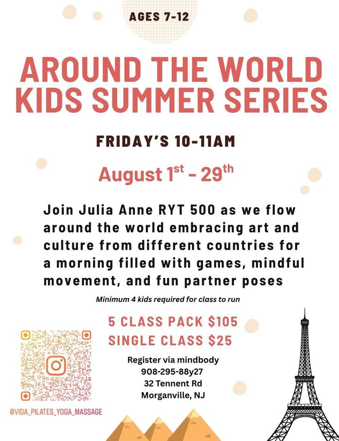 Around the world kids summer series — Morganville, NJ — Vida Holistic Wellness