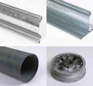 An example of different garage door parts available
