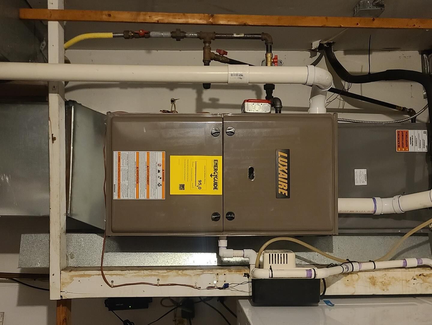 A furnace unit, branded 