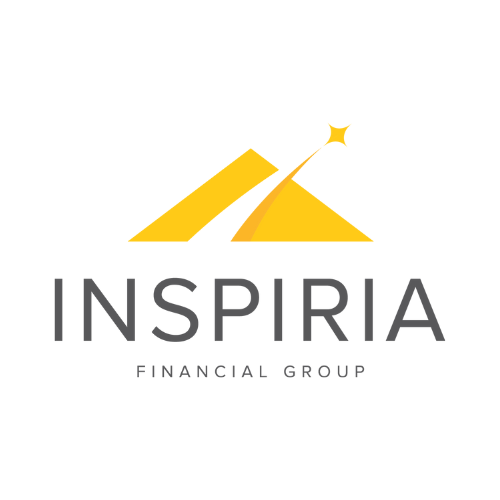 The logo for inspiria financial group is a yellow pyramid with a star on top.
