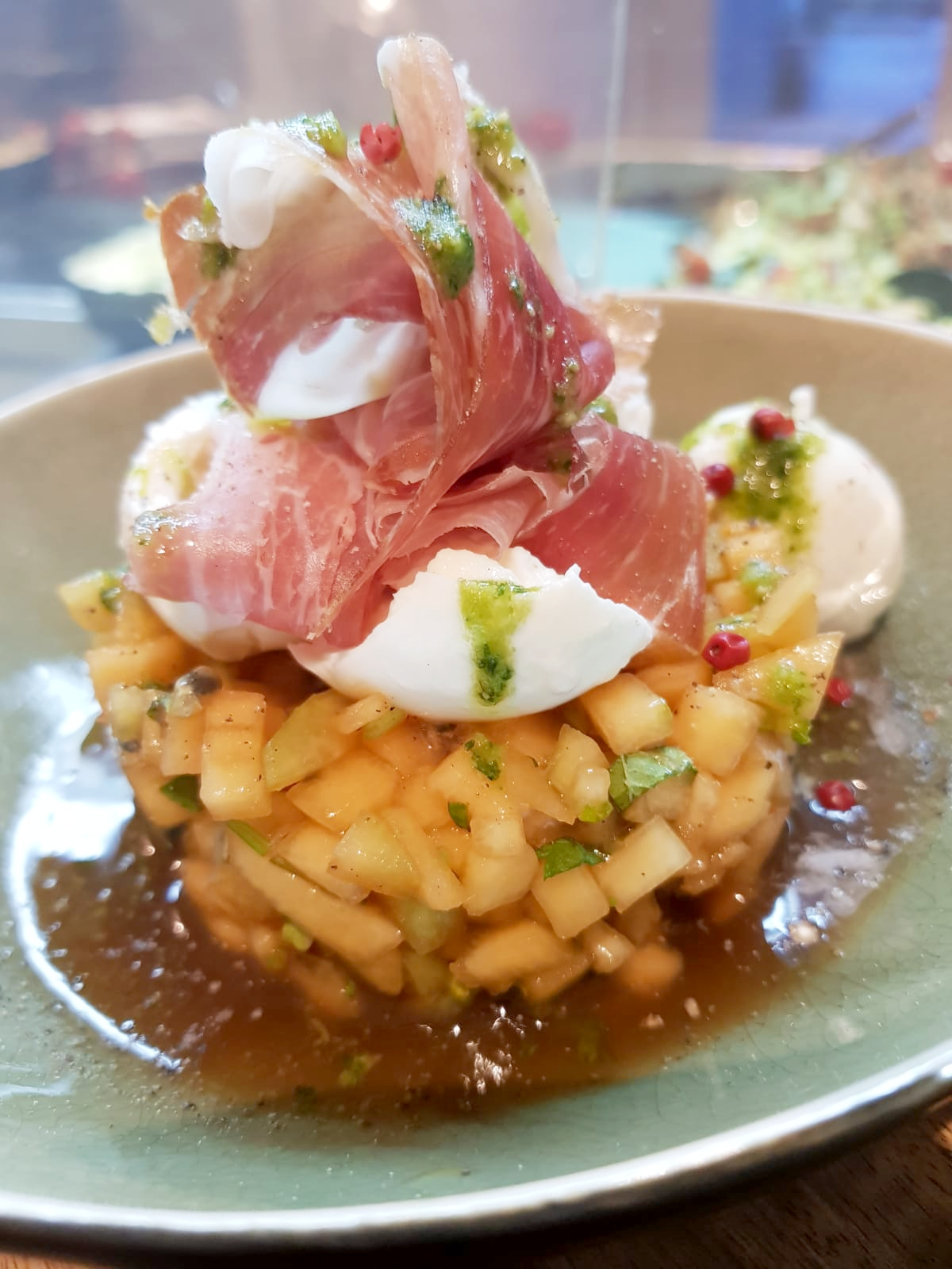 Ansicht eines Gerichts der Speisekarte