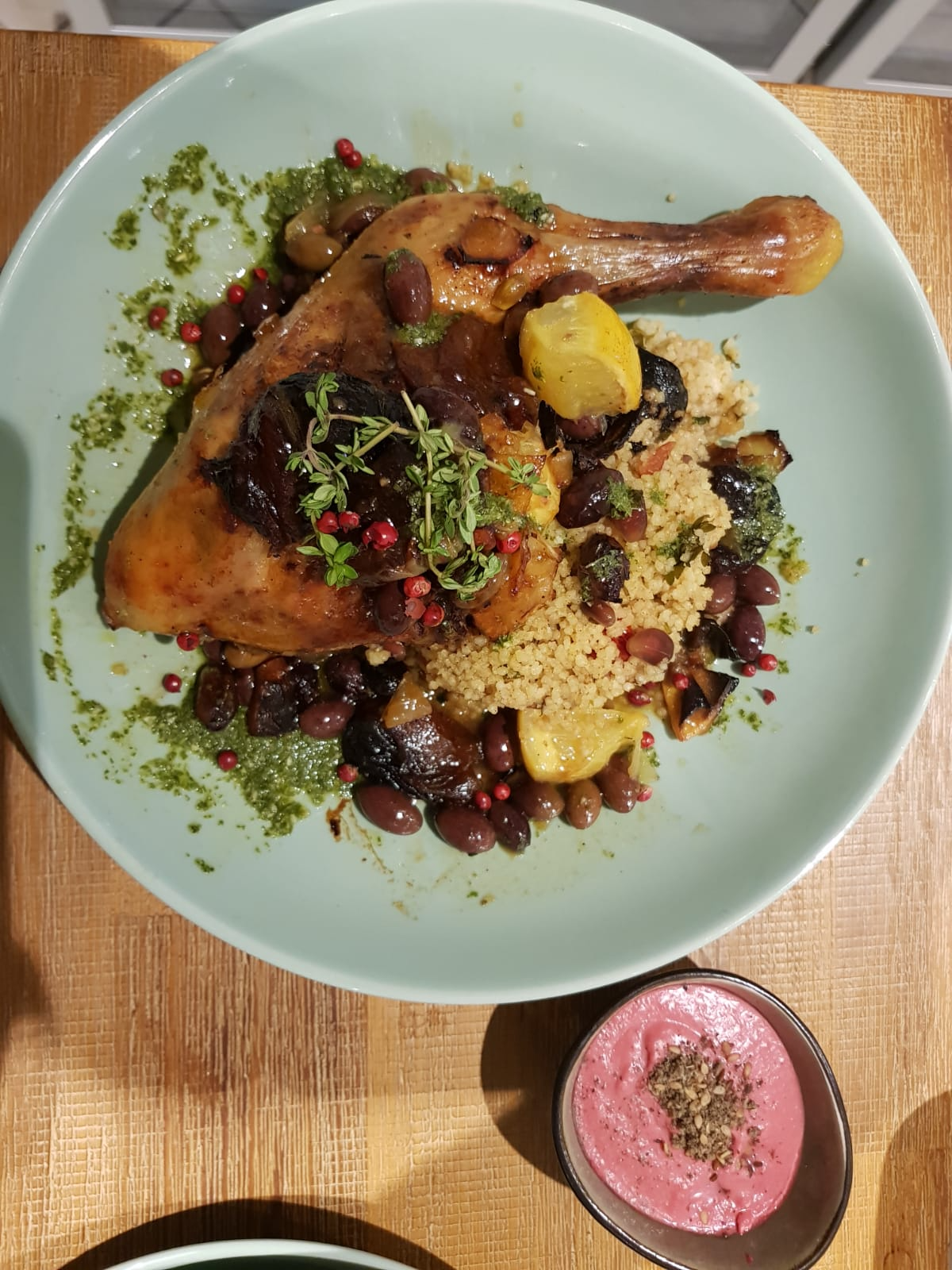 Ansicht eines Gerichts der Speisekarte