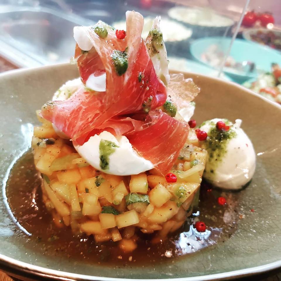 Ansicht eines Gerichts der Speisekarte