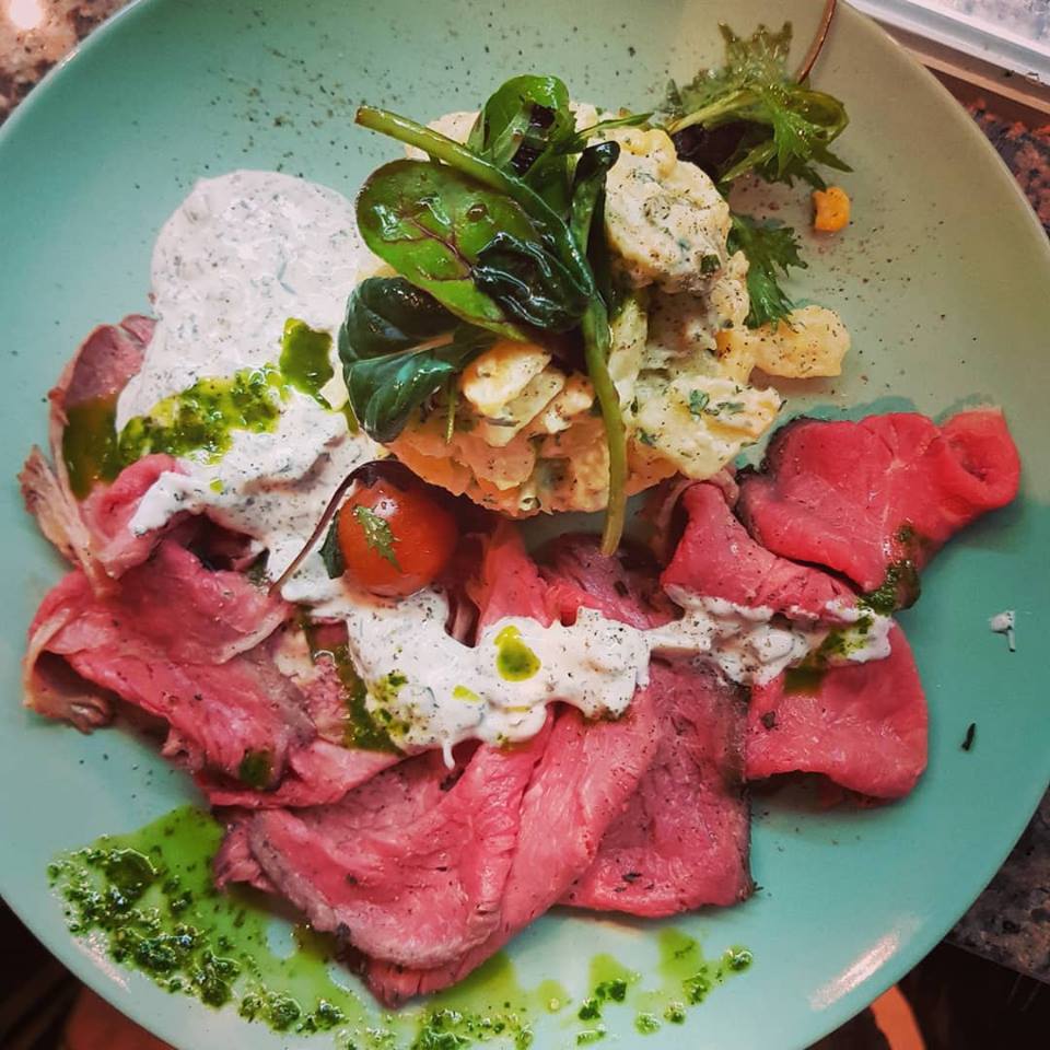 Ansicht eines Gerichts der Speisekarte