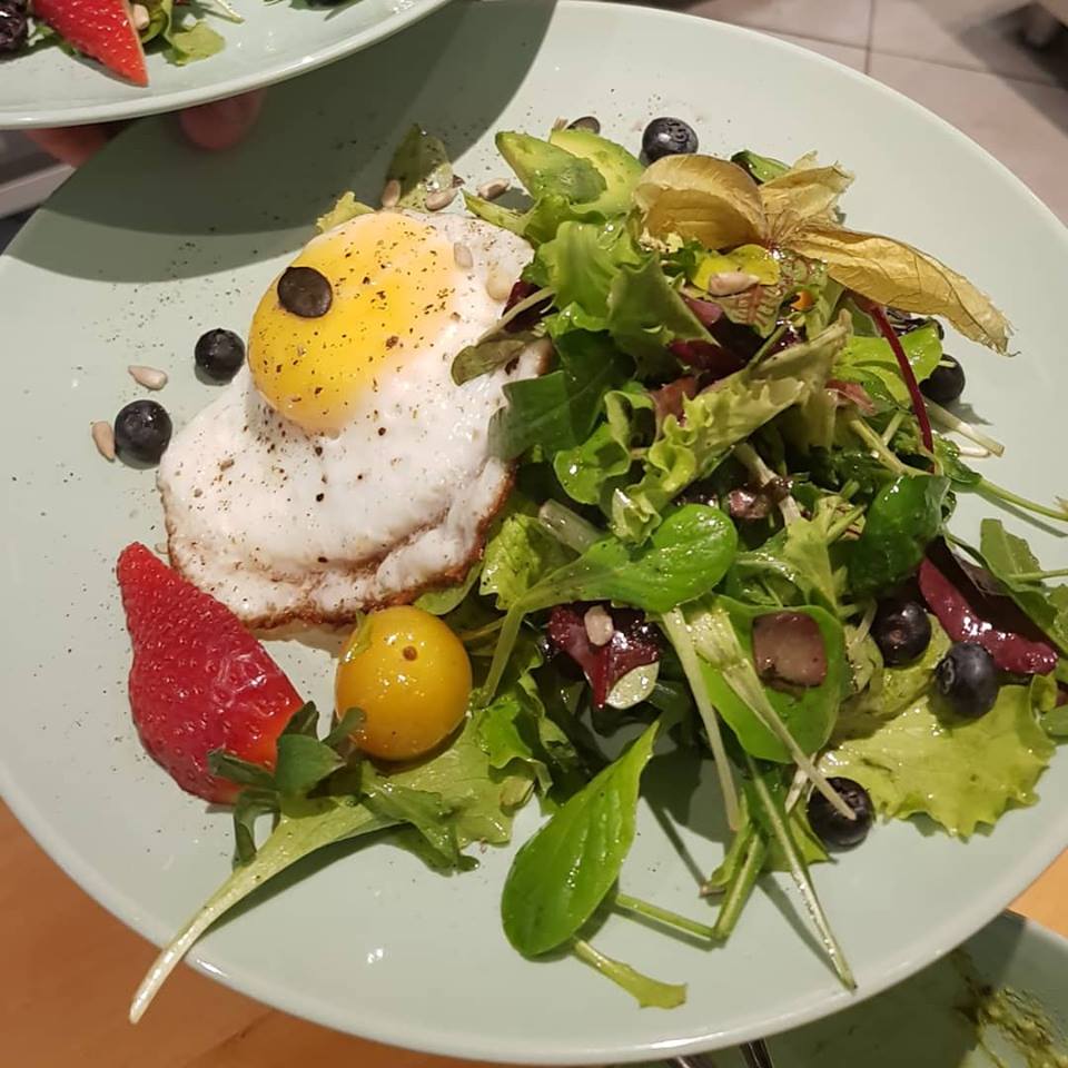 Ansicht eines Gerichts der Speisekarte