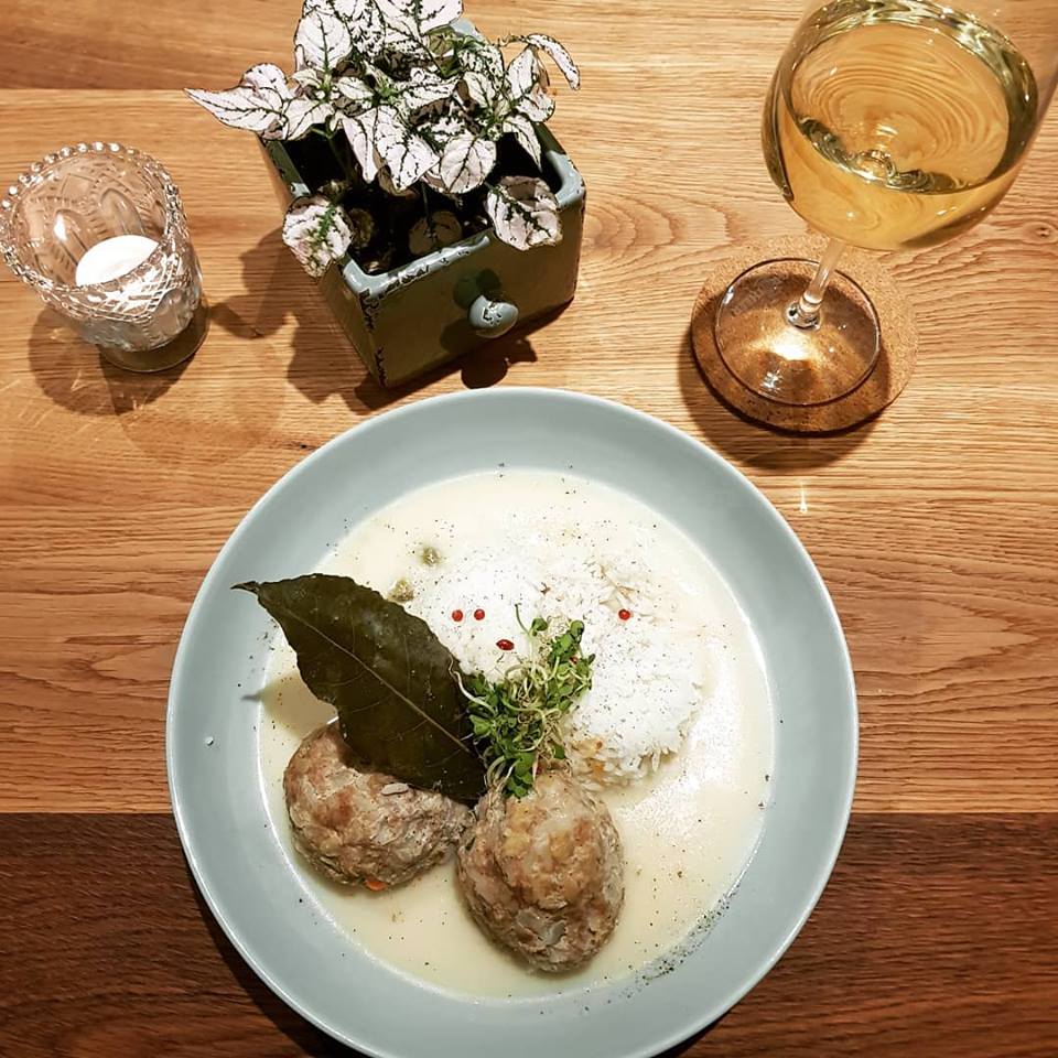 Ansicht eines Gerichts der Speisekarte