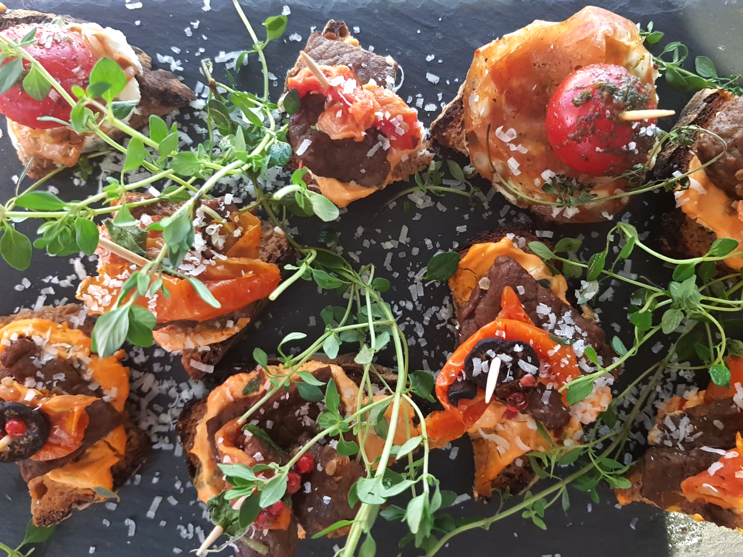 Ansicht eines Gerichts der Speisekarte