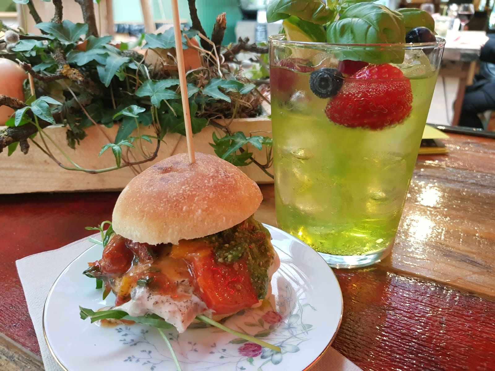 Ansicht eines Gerichts der Speisekarte