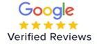 Google verified reviews with five gold stars.