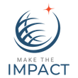 A logo for a company called make the impact