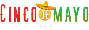 A logo for cinco de mayo with a sombrero on it