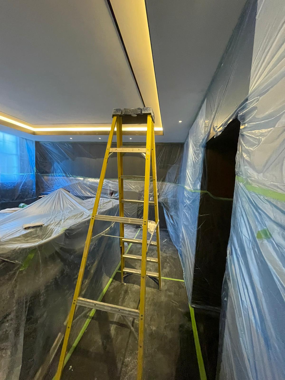 Picture of a commercial property during decoration by painters and decorators London