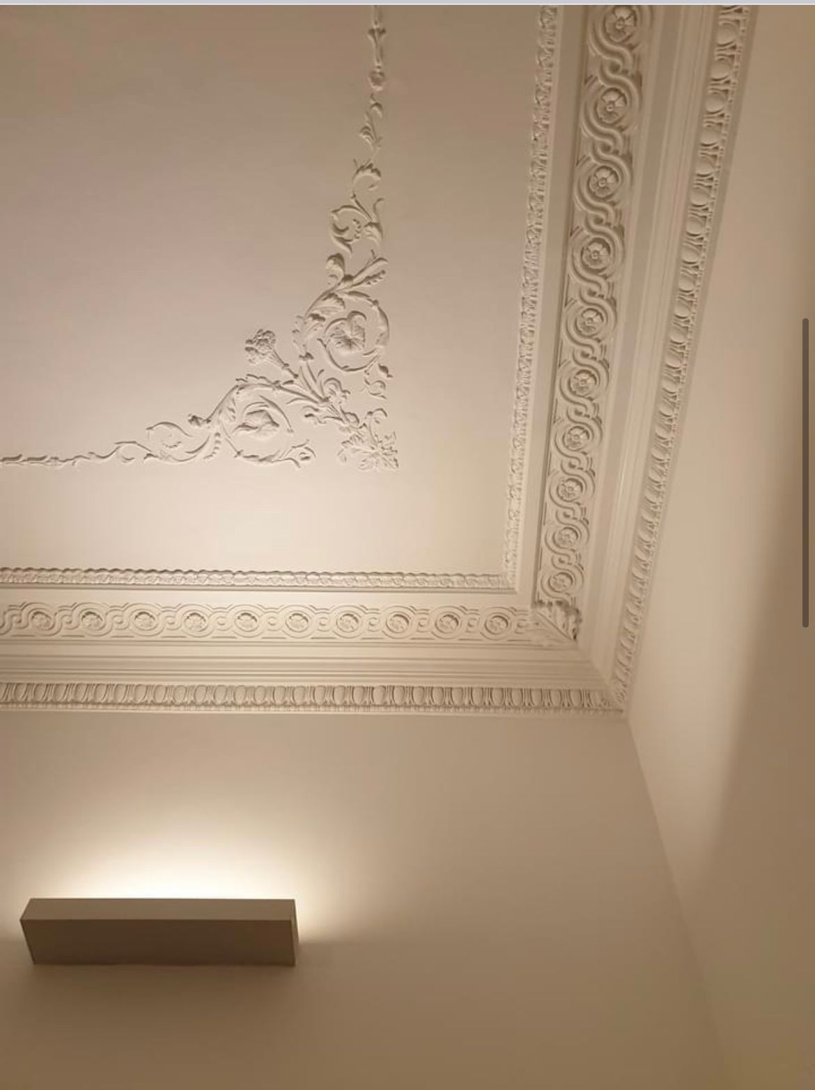 Picture of an ornate ceiling painted by painters and decorators London