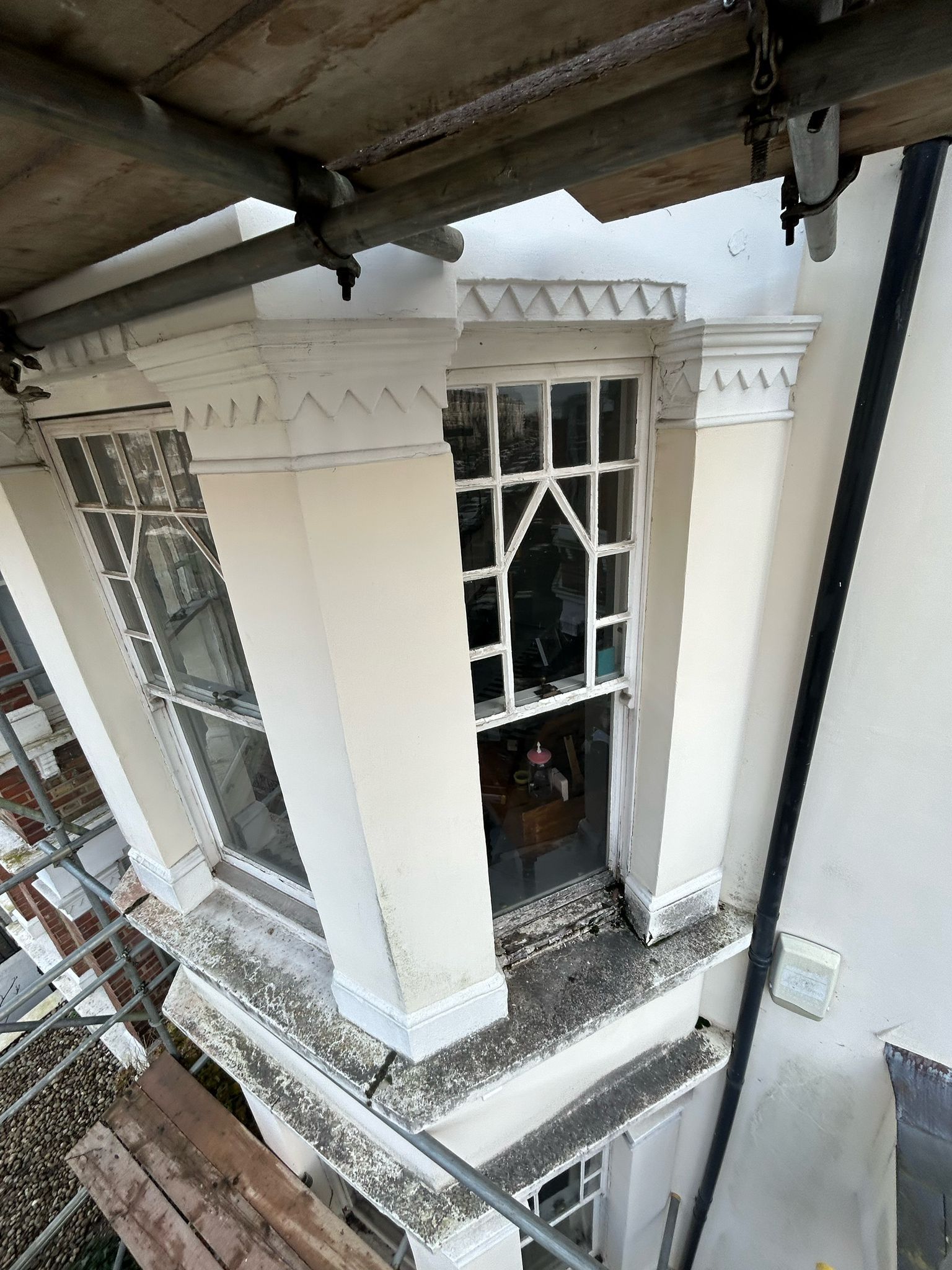 A picture of a bay window painted by painters and decorators London