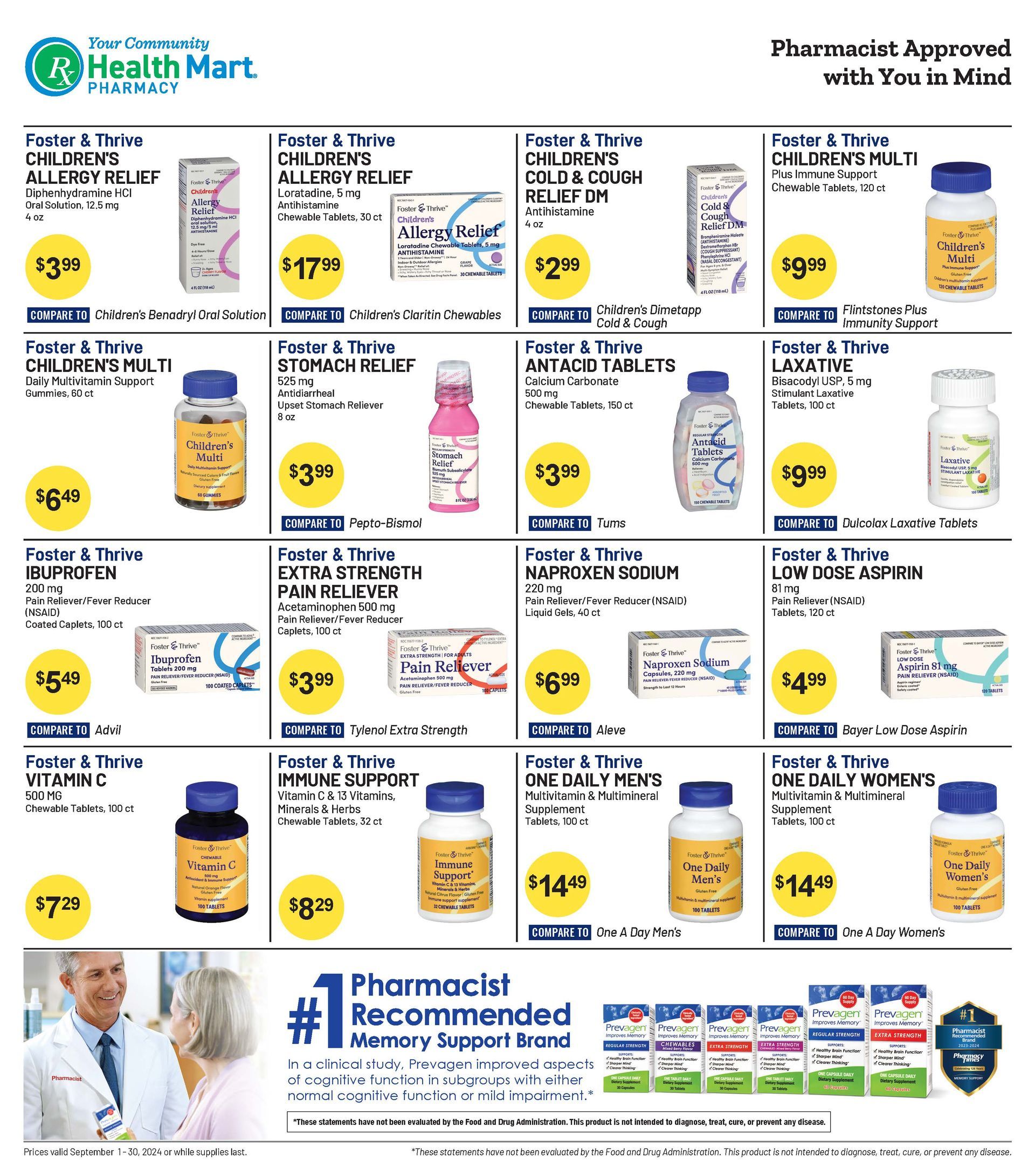 More over-the-counter sale items at Jayhawk Pharmacy of Lawrence, Kansas