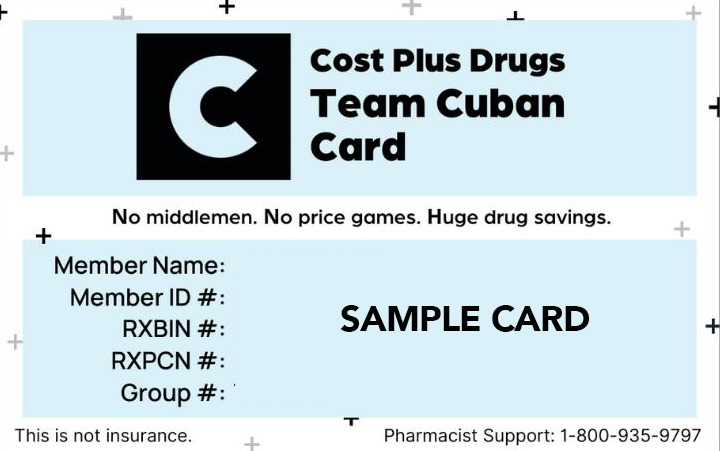 Cost Plus Drugs Team Cuban Card sample