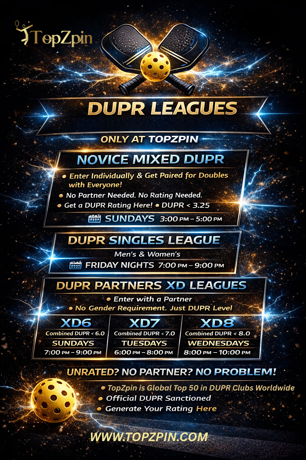 Youth pickleball program flyer: Ages 9-12, 4 weeks, $125 + GST. Includes free paddle (Learn2Rally) or free shirt (Learn2Play). Starts January 10th.