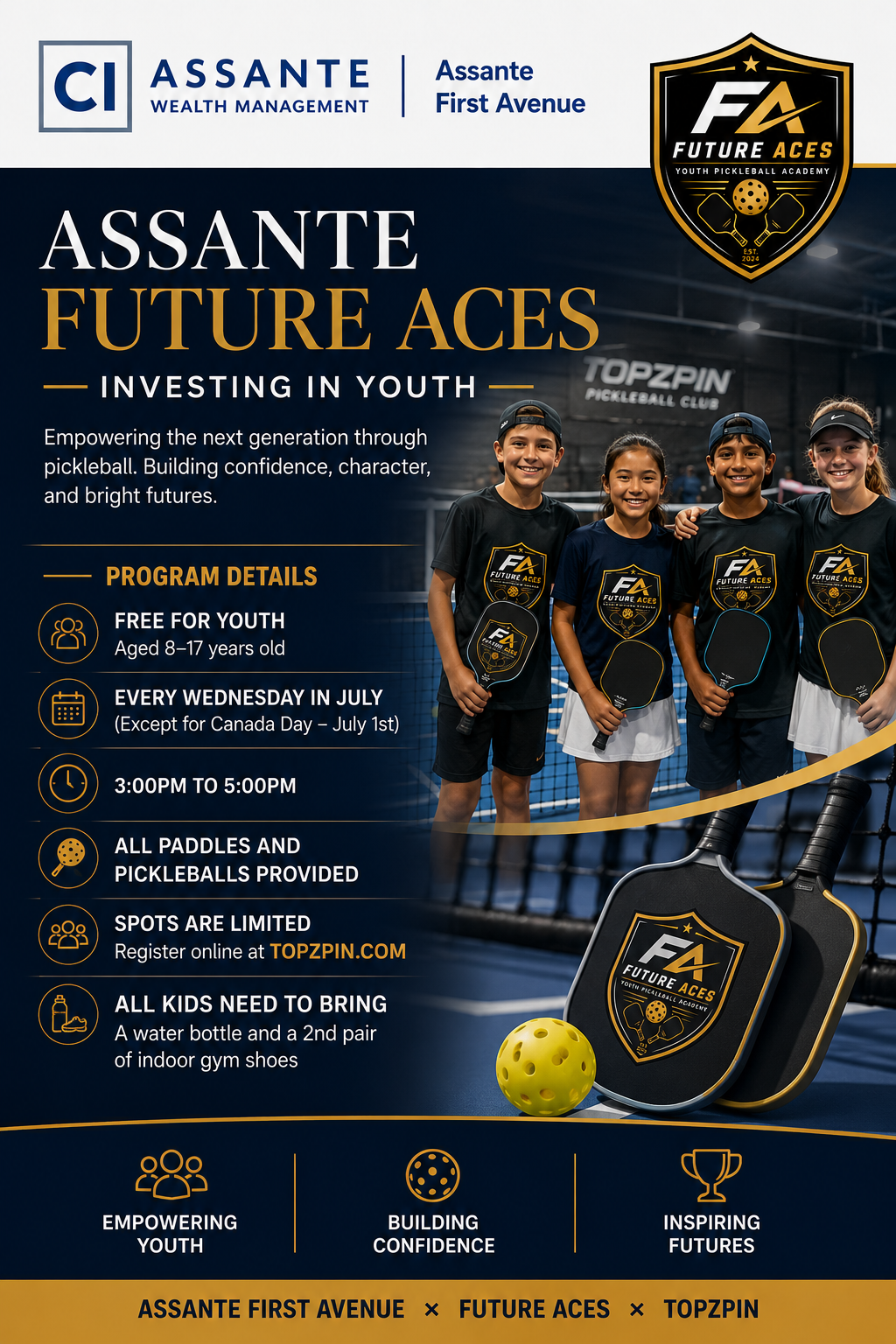 Flyer for adult pickleball programs in January 2026. Includes Beginner, Novice, and Intermediate classes with pricing.