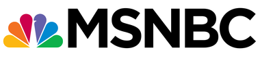 A logo for msnbc with a colorful nbc logo