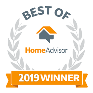 A badge that says best of homeadvisor 2019 winner