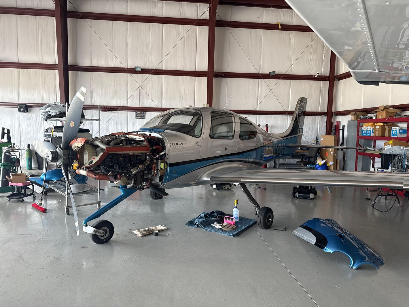 Cirrus SR22 GTS we detailed at the Niagara Falls Airport