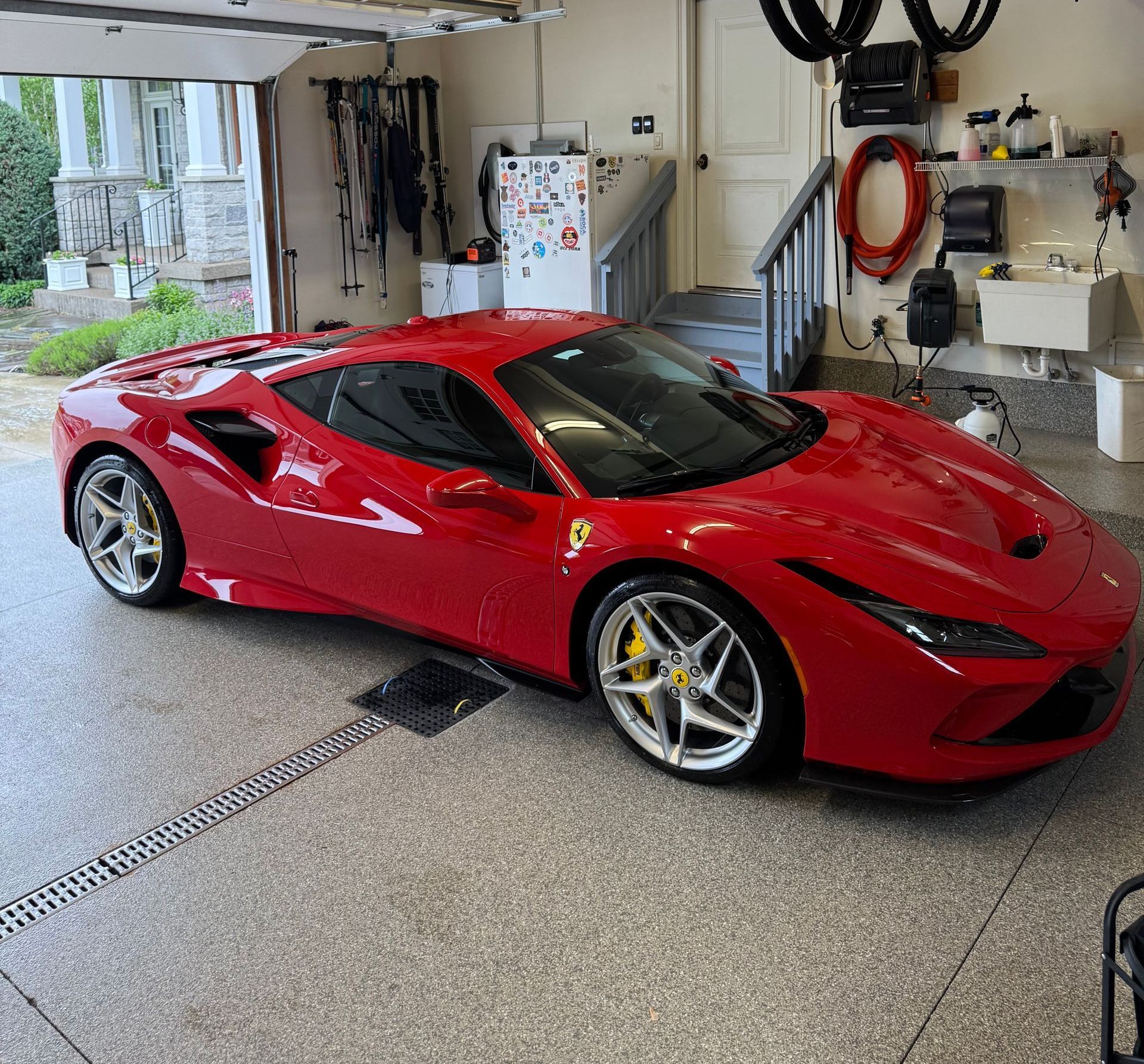 Ferrari F8 Tributo detailed at our clients home in East Amherst