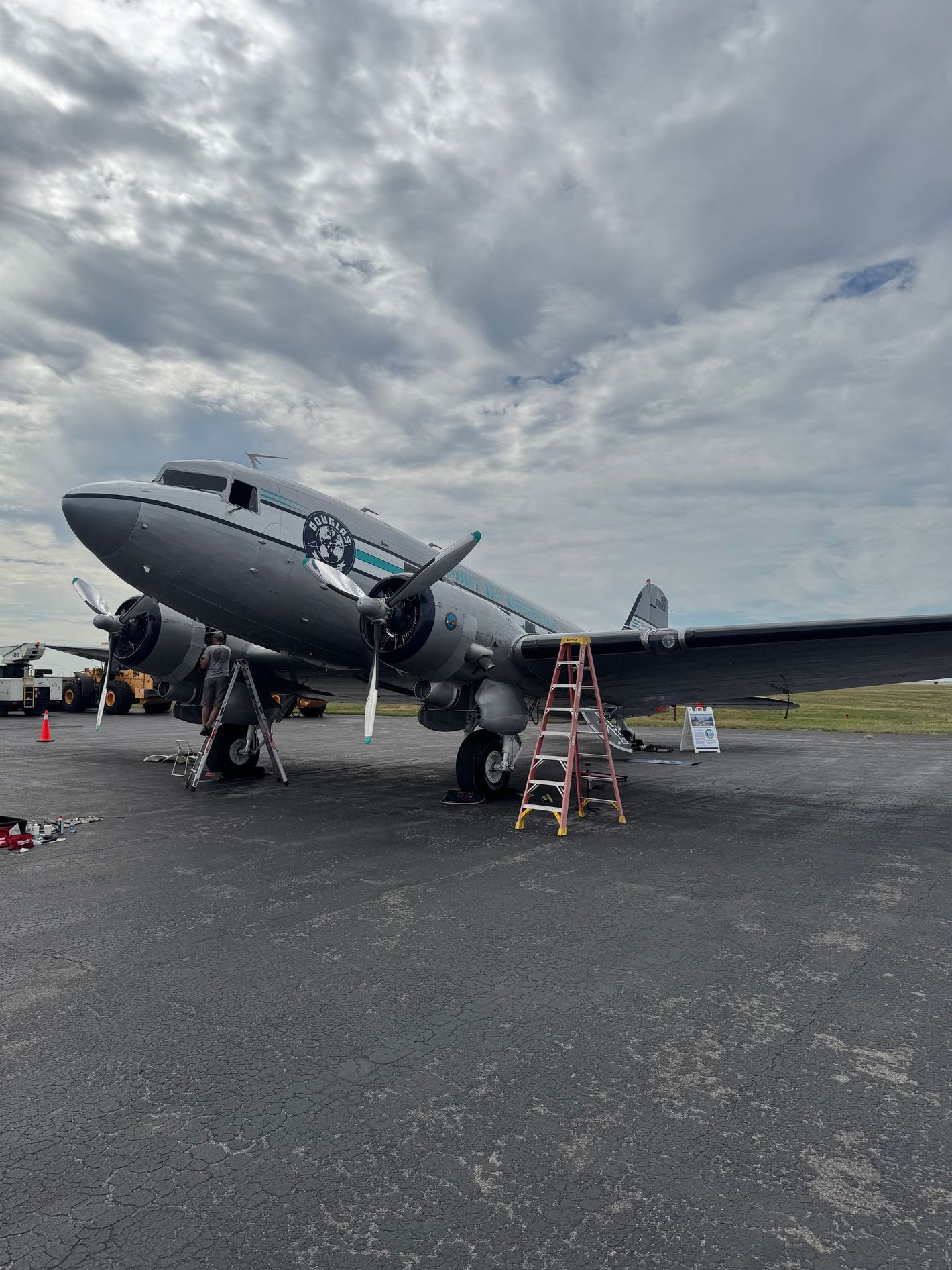 Douglas DC3 we did an undercarriage cleaning on at the Buffalo International Airport