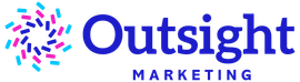 A logo for outsight marketing with a star in the middle